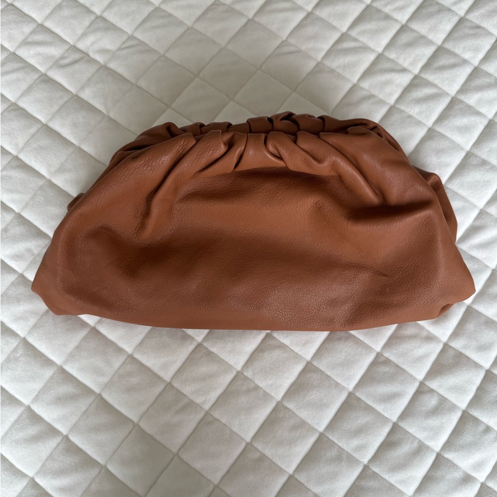 Brown Leather Clutch